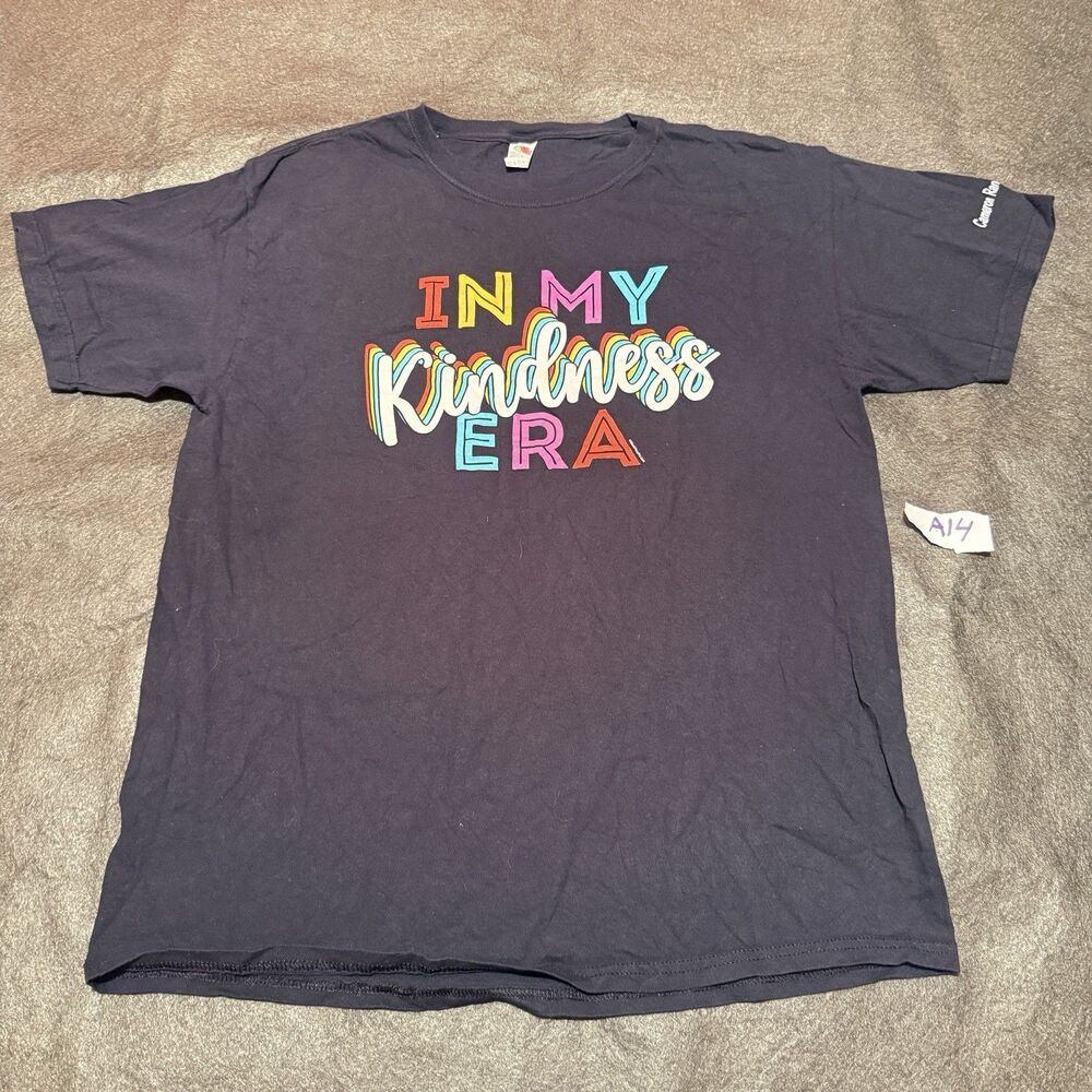 Kindness Womens TShirt L Large Black Short Sleeve Crew Neck Tee Shirt Top
